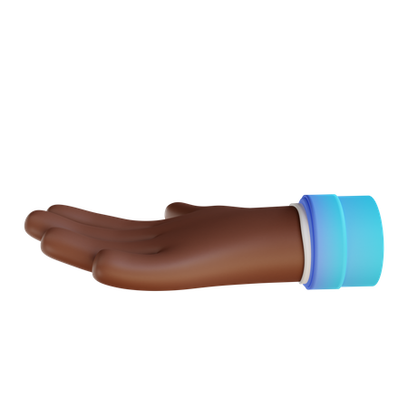 Ask Hand Gesture 3D Illustration