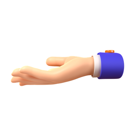 Ask Hand Gesture  3D Icon