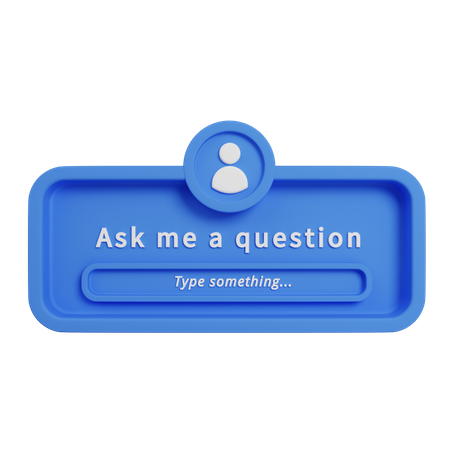 Ask Me A Question  3D Illustration