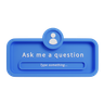3d ask me a question logo