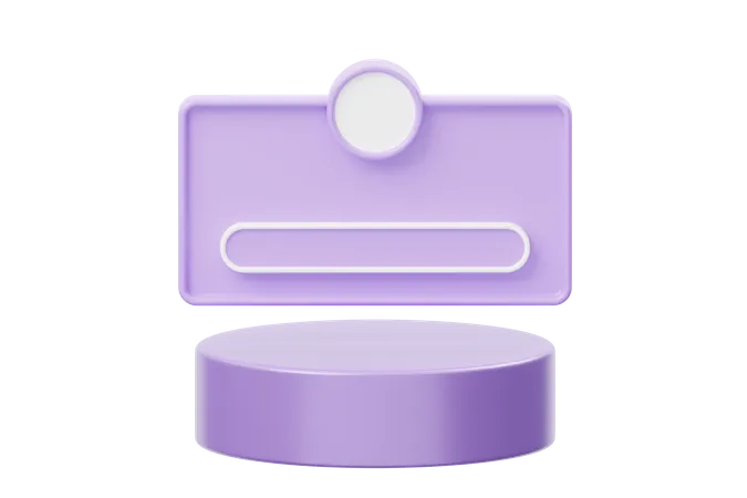 Ask Me Chat Bubble Podium  3D Illustration