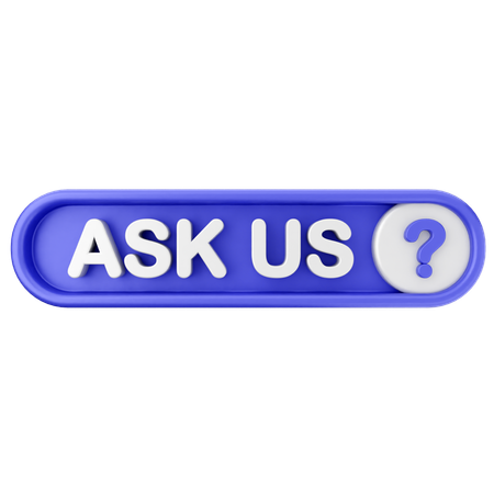 Ask Us Text Button  3D Icon