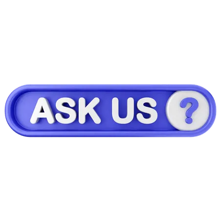 Ask Us Text Button  3D Icon