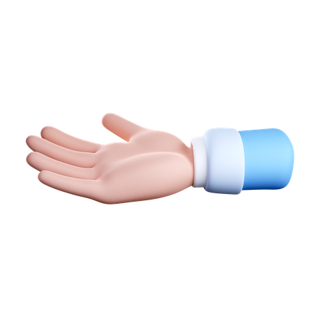 Asking For Help Hand Gesture  3D Icon