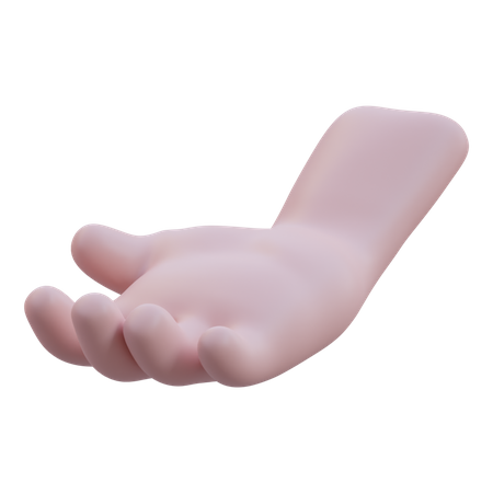 Asking For Support Hand Gesture  3D Icon