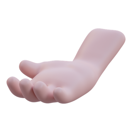 Asking For Support Hand Gesture 3D Icon