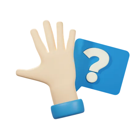 Asking Hand Gesture  3D Icon