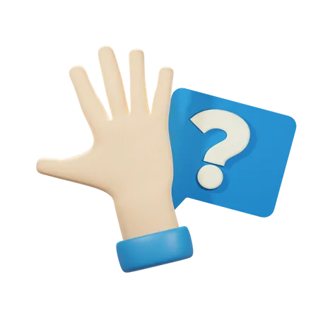 Asking Hand Gesture 3D Icon