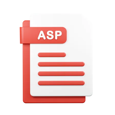 Asp File Illustration 3D Icon