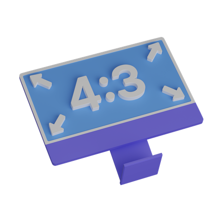 Aspect ratio 4_3  3D Icon