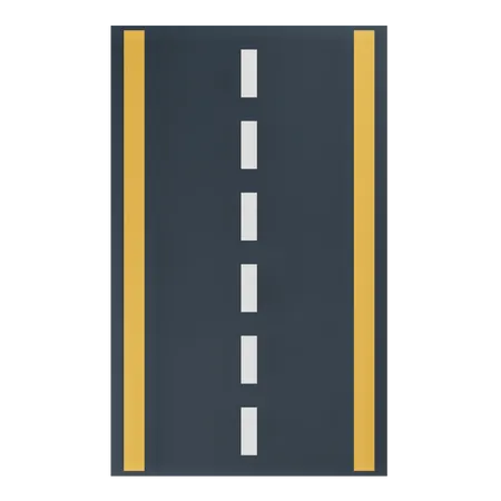 3 D Asphalt Road Illustration Alpha Background 3D Icon