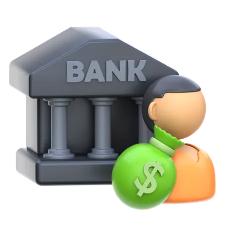 Assalto a banco  3D Icon