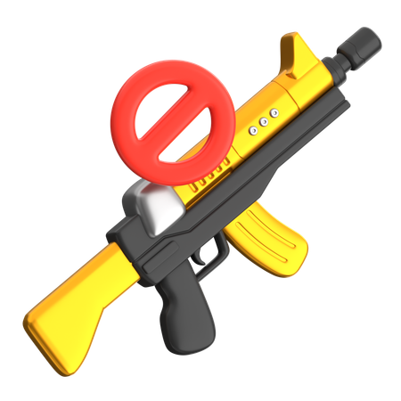 Assault Rifle Prohibited  3D Icon