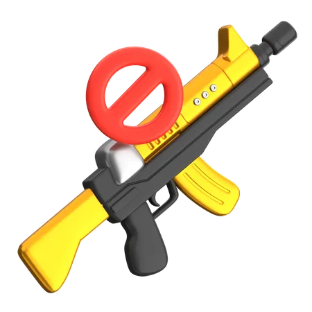 Assault Rifle Prohibited  3D Icon