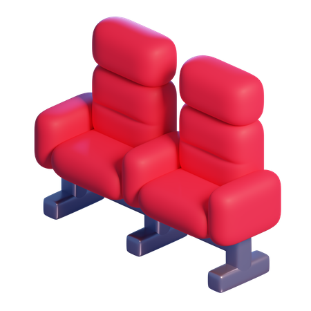 Assento duplo  3D Icon