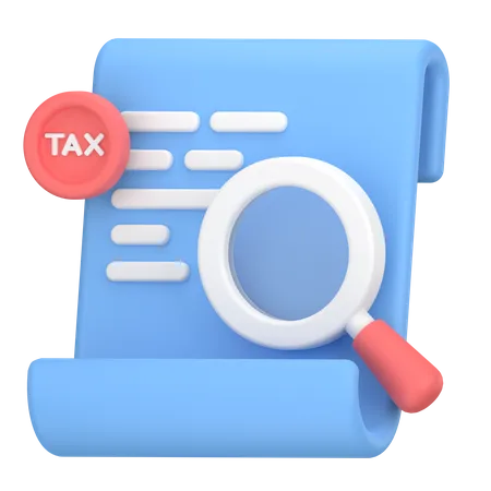 Investigating Assets Legible For Tax 3D Icon