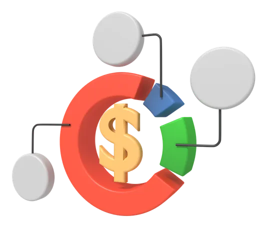 Asset Management Allocation Financial Concept Illustration 3D Icon