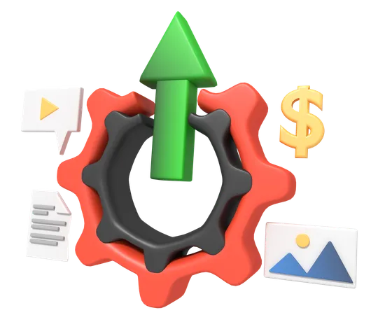 Asset Management Optimization Concept Illustration 3D Icon