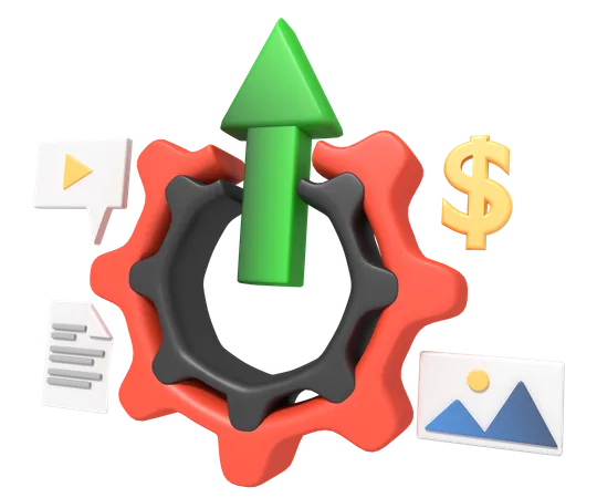 Asset management optimisation  3D Icon