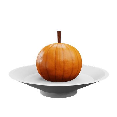 Assiette de citrouille  3D Icon