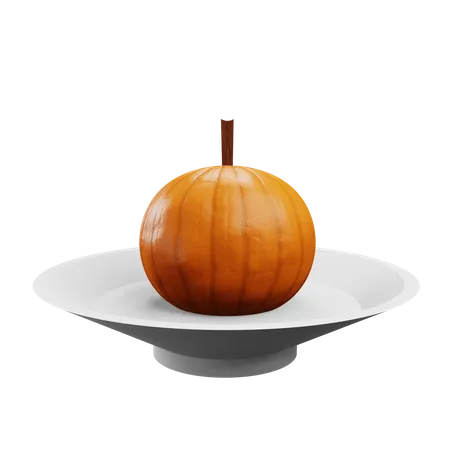 Assiette de citrouille  3D Icon