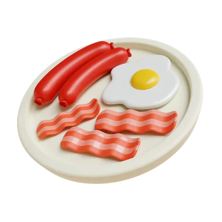 Assiette de petit déjeuner  3D Icon