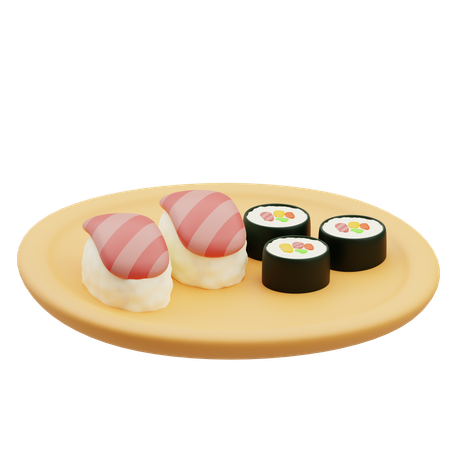 Assiette de sushis  3D Icon