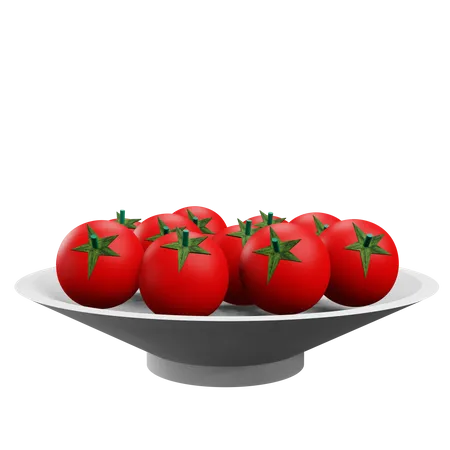 Assiette de tomates  3D Icon