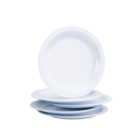 Assiettes en plastique  3D Icon