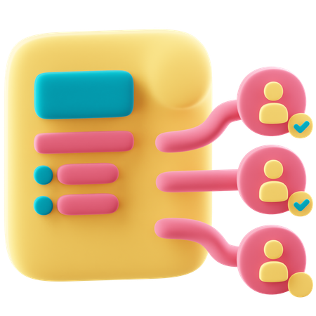 Assign Employee  3D Icon