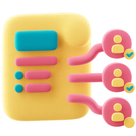 Assign Employee  3D Icon