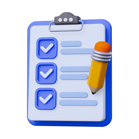 Assignments Clipboard  3D Icon
