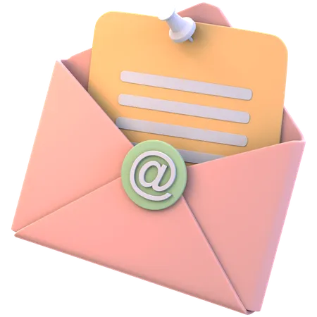 Inscreva-se Envelope  3D Icon