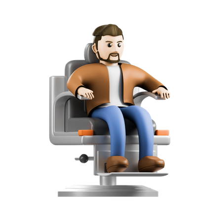 Assis sur une chaise  3D Icon