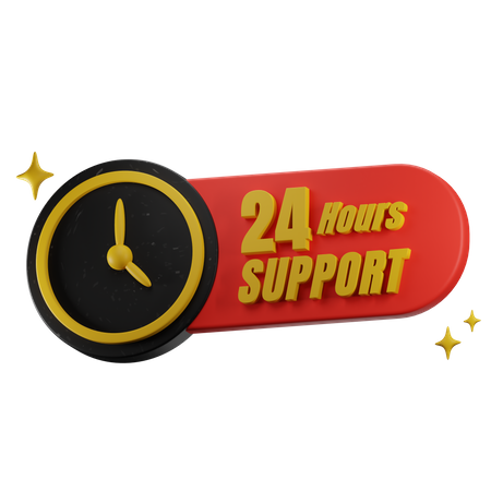 Assistance 24 heures sur 24  3D Icon