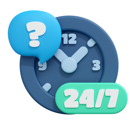 Assistance 24 heures sur 24  3D Icon