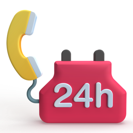 Assistance 24h/24  3D Icon