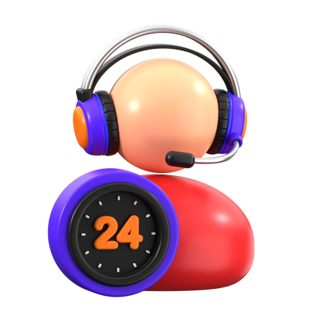 Assistance 24 heures sur 24  3D Icon