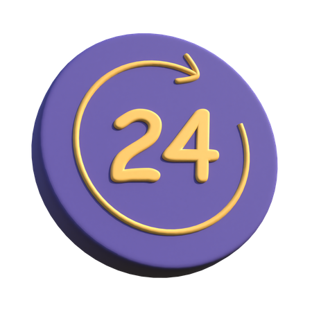 Assistance client 24 heures sur 24  3D Icon