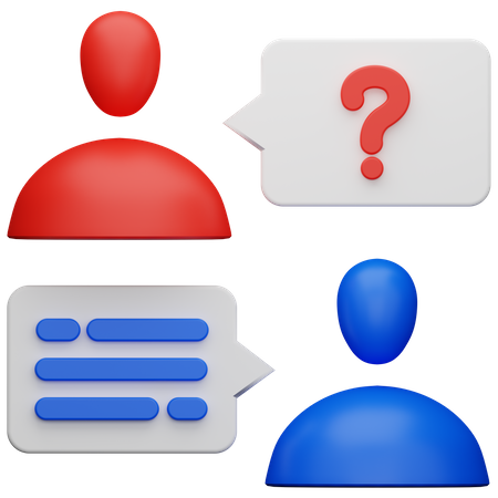 Assistance Customer Question  3D Icon