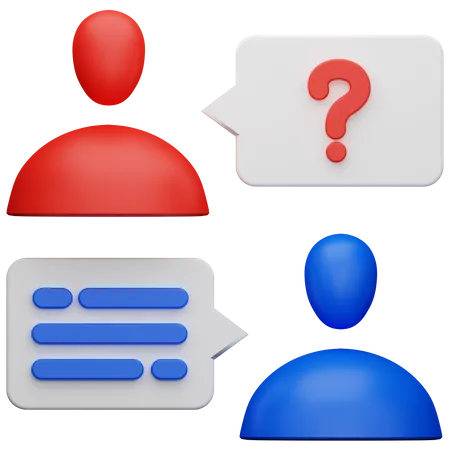 Assistance Customer Question 3D Icon