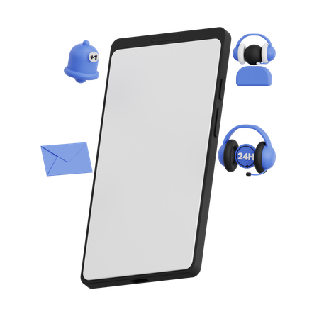Assistance mobile  3D Icon