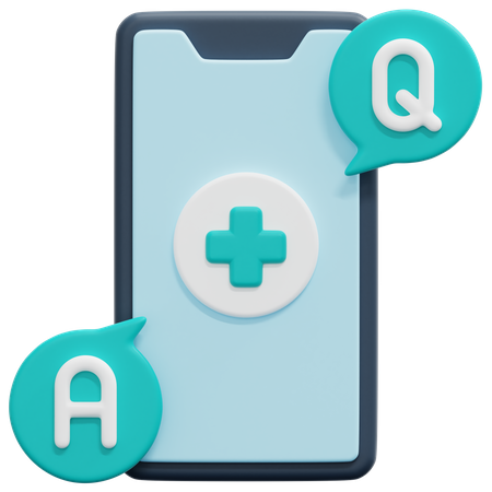 Assistance médicale en ligne  3D Icon