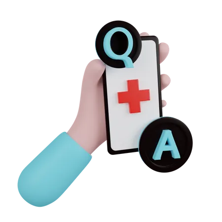 Assistance médicale en ligne  3D Icon