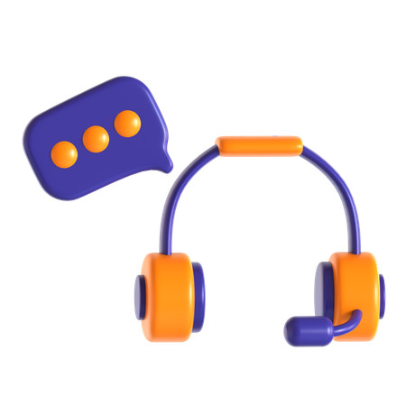 Assistant headset  3D Icon