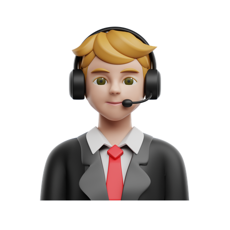 Assistant du service clientèle homme  3D Icon