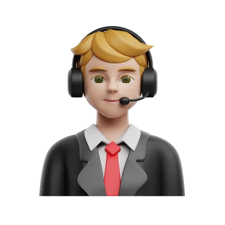 Assistant du service clientèle homme  3D Icon