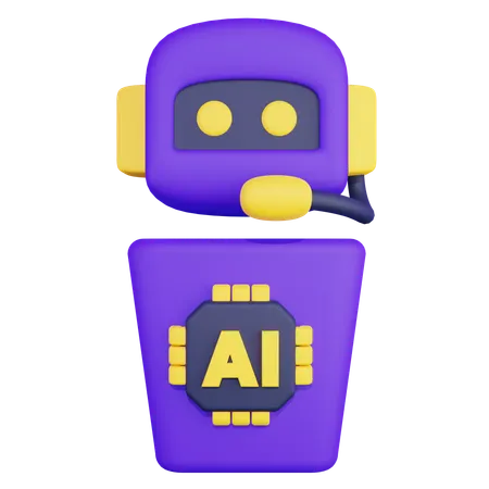 Assistant virtuel d'intelligence artificielle  3D Icon