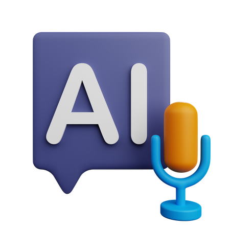 Assistant vocal IA  3D Icon