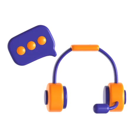 Assistent-Headset  3D Icon